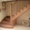 Oak Open String Staircase with Gothic Newels